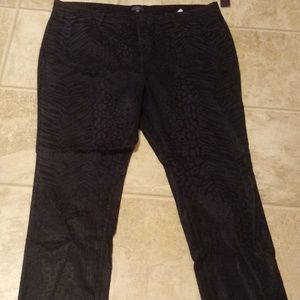 NWT NYDJ black animal print jeans plus sz 26